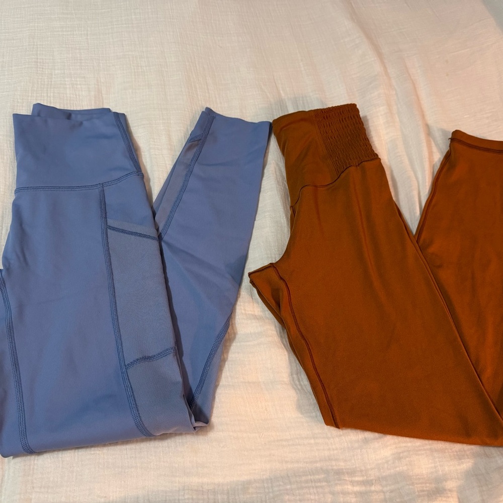 Aerie by American Eagle Blue and Rust Leggings XS